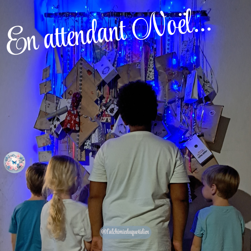 L'émerveillement des enfants devant autant de paquets !!